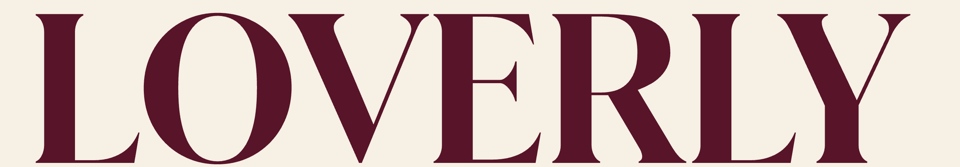Loverly wordmark in burgundy on cream