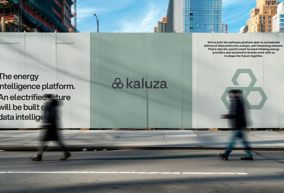 Kaluza Energy Intelligence campaign on a street billboard